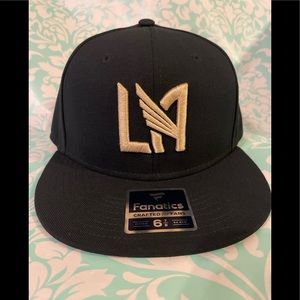 Mens fanatics Los Angeles football club fitted hat sz 67/8 and 77/8